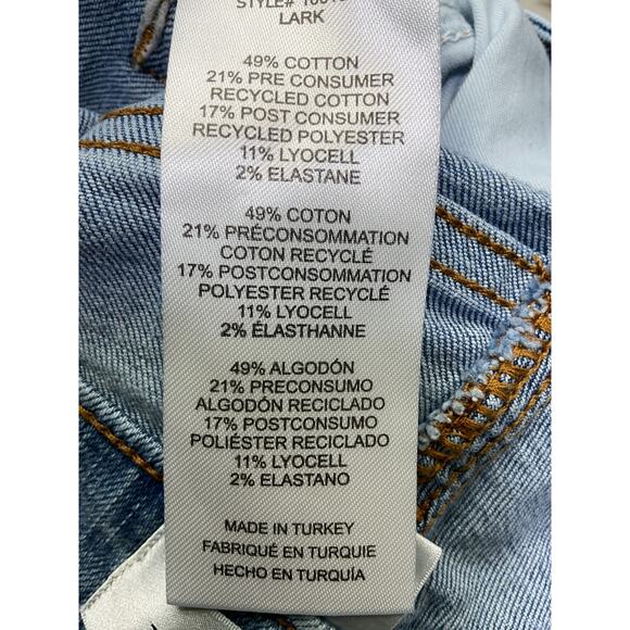 Frame 'The Pencil' Blue Cotton Crop Denim Jean Size 25 - Picture 5 of 5